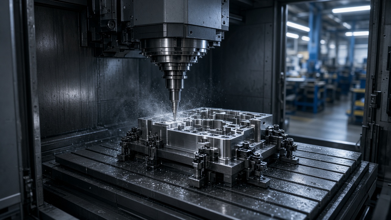 CNC machine in a modern factory