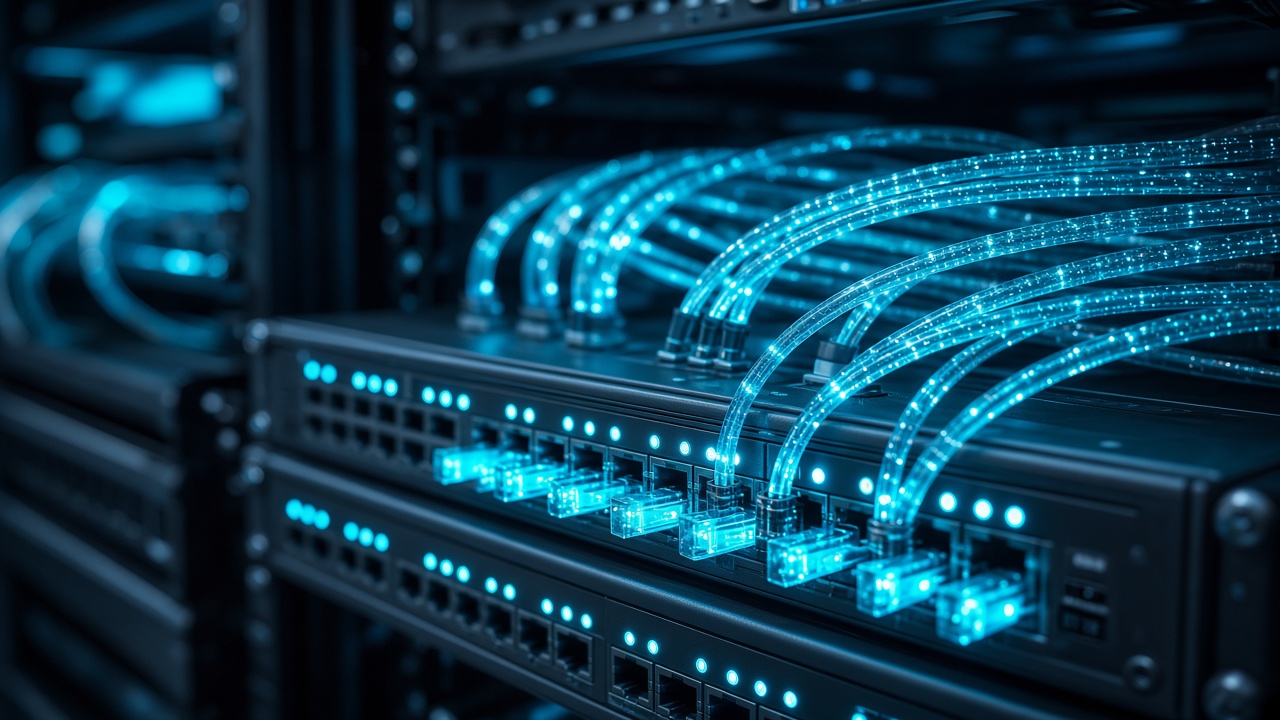 Network cables in a data room